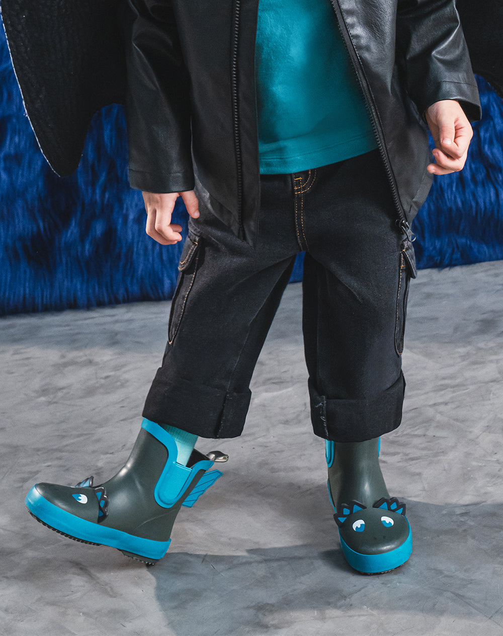 Botas de lluvia dragón niño