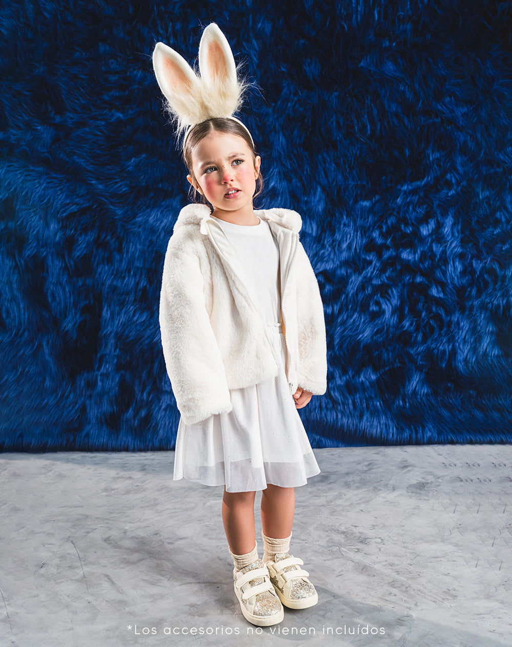 Chaqueta textura peluche crema unisex