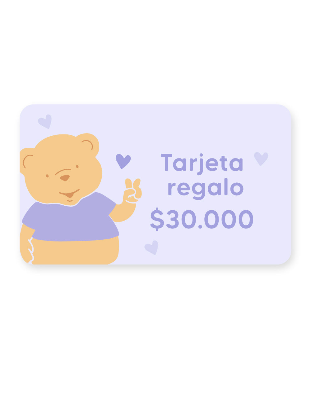 tarjeta regalo $30.000