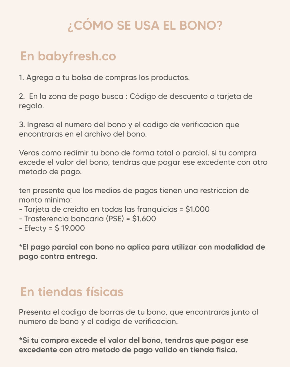 Tarjeta regalo $150.000