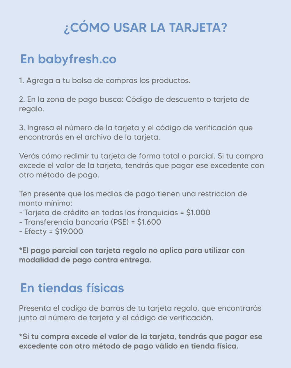 Tarjeta regalo $50.000