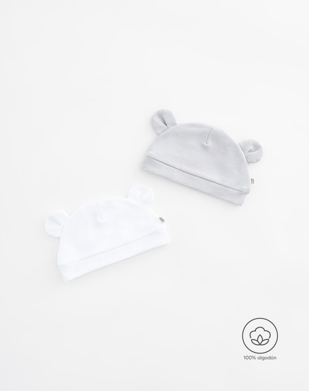 Gorro bebé unisex algodón x2unds surtido