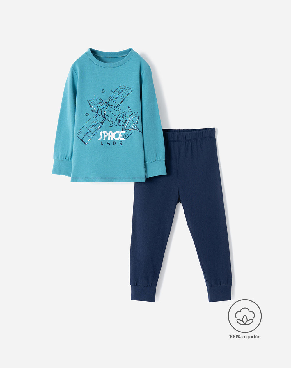 Pijama buzo + pantalón algodón niño