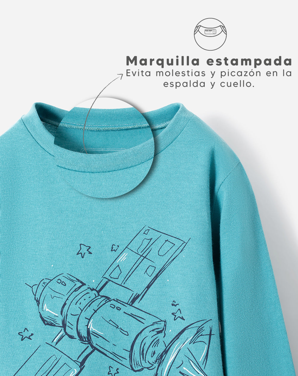 Pijama buzo + pantalón algodón niño