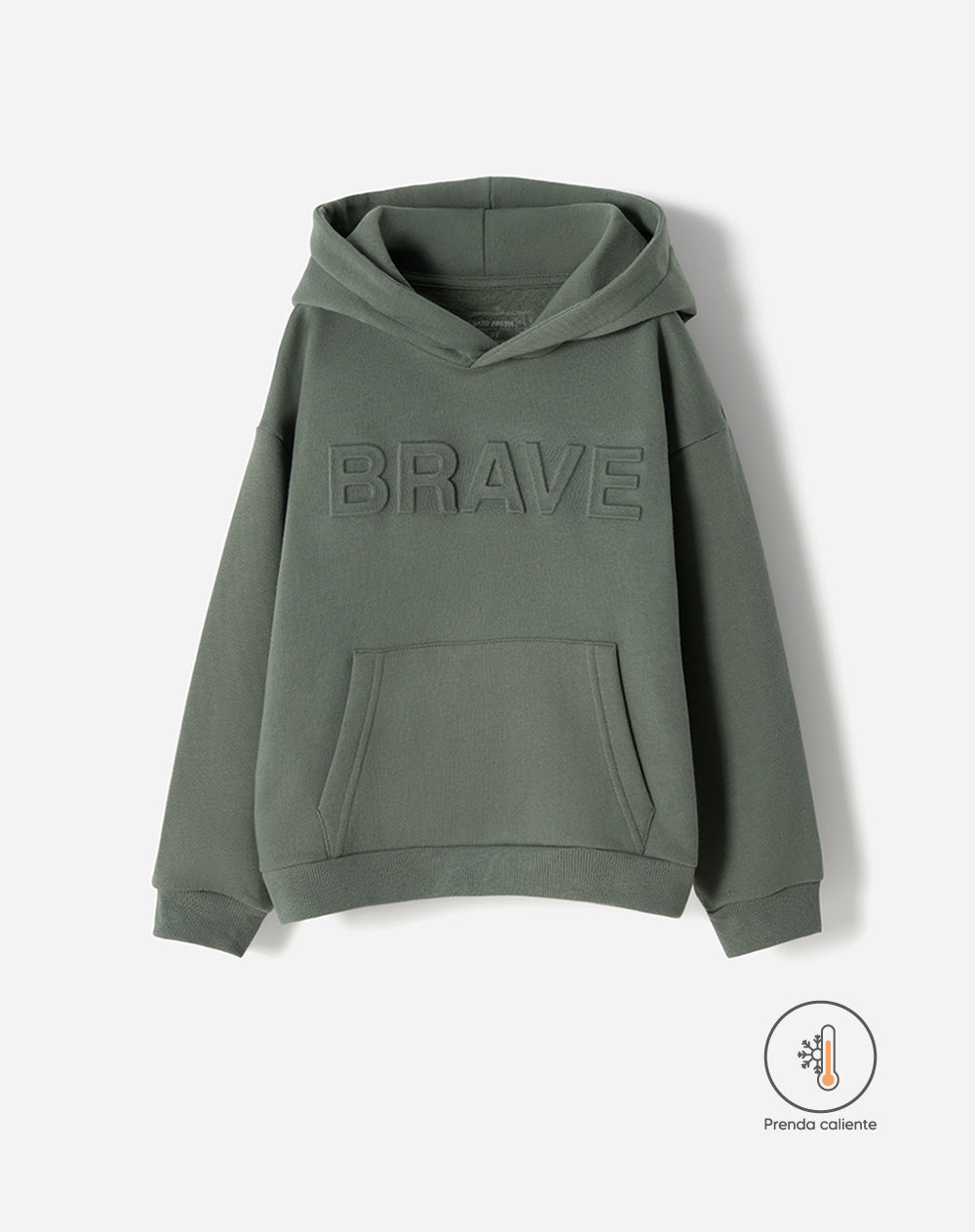 Buzo tipo hoddie verde niño