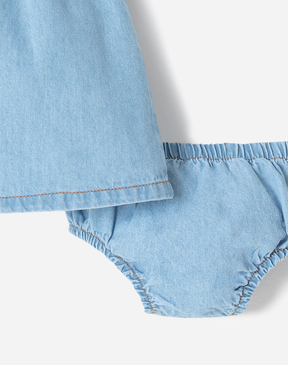 Vestido + bommer denim bebé niña índigo medio