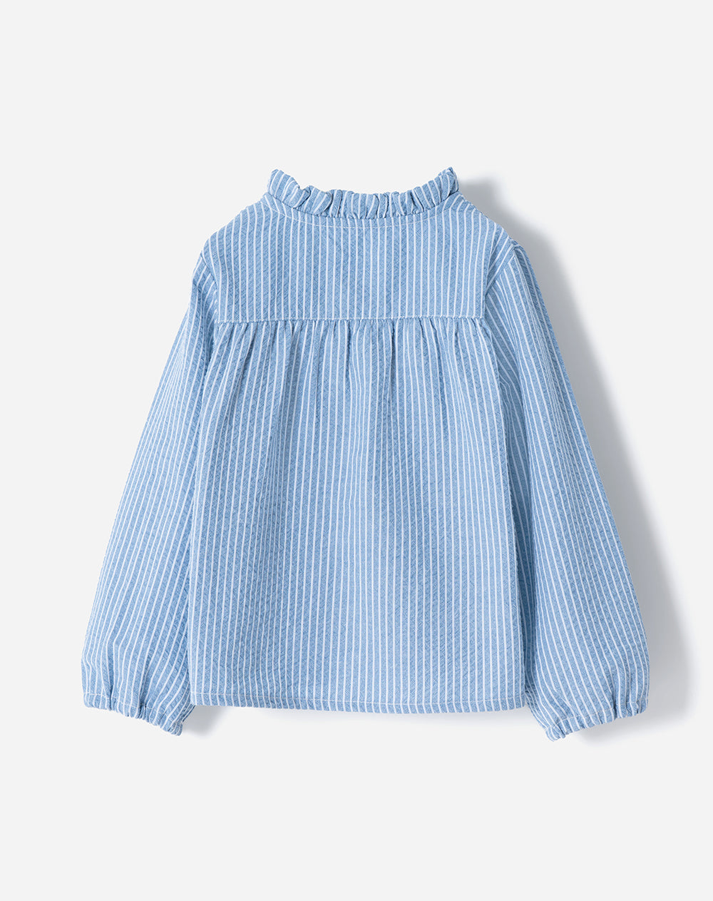 Camisa regular fit manga larga azul