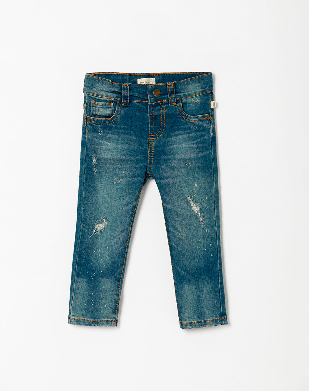 Jean slim fit tiro medio indigo