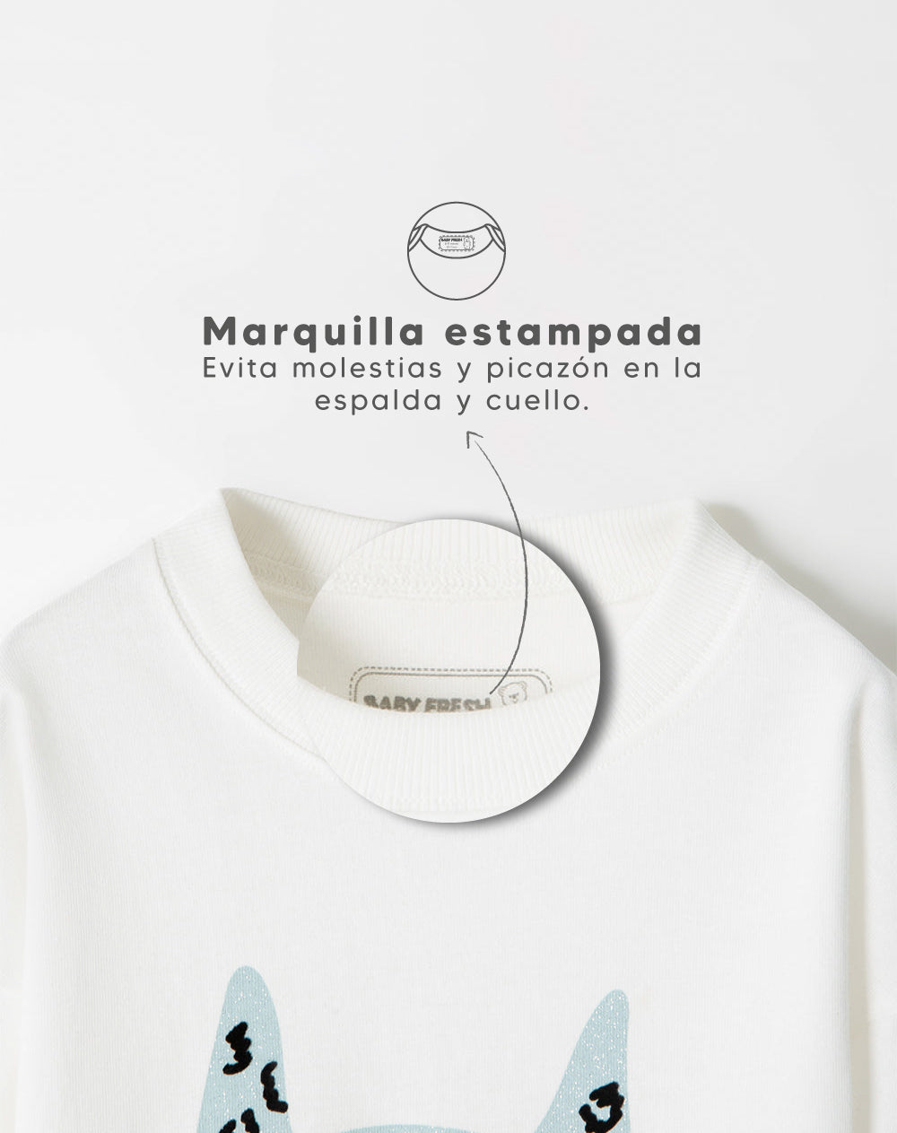 Camibuzo regular algodón estampado brillo niña