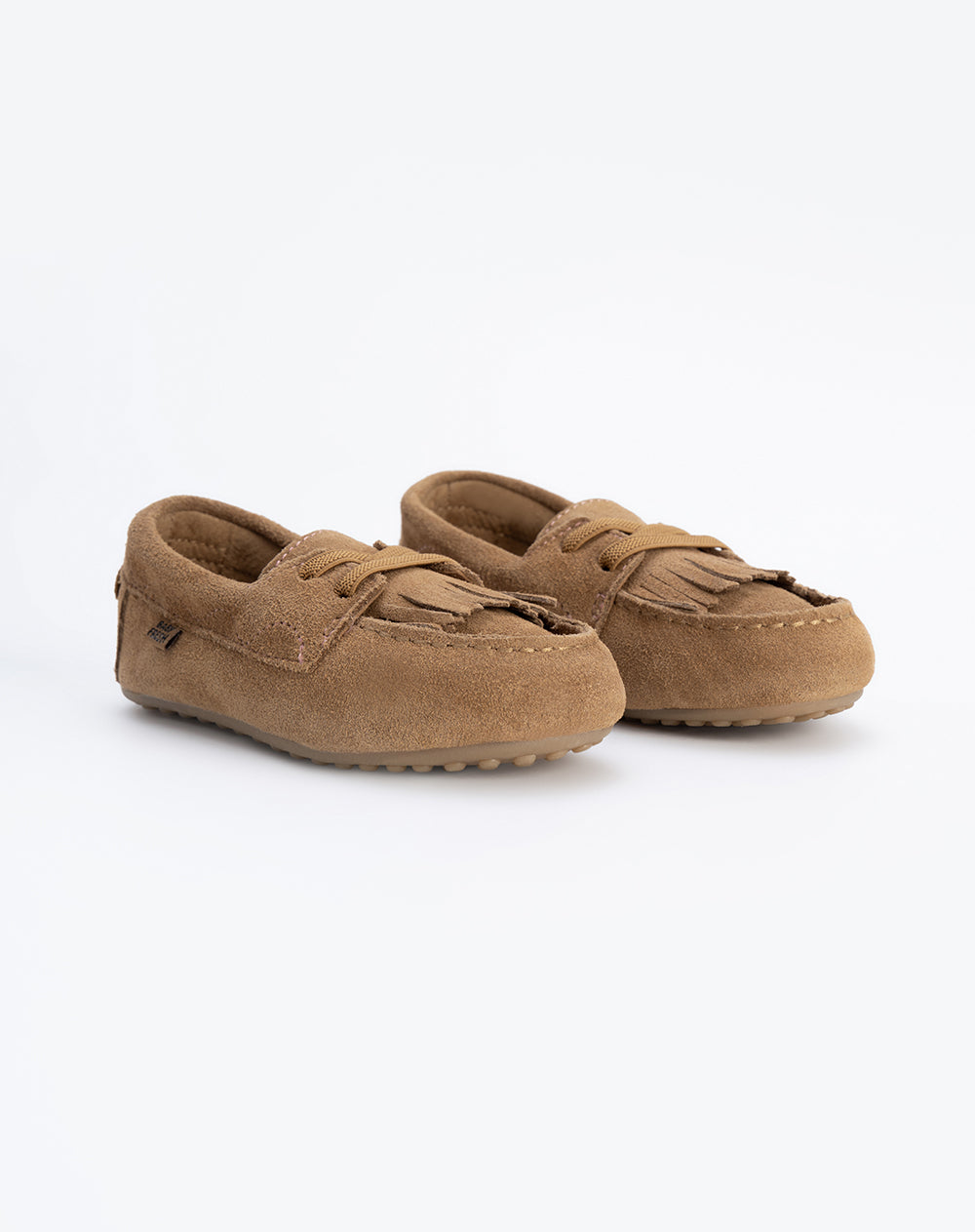 Mocasines gamuza café niña