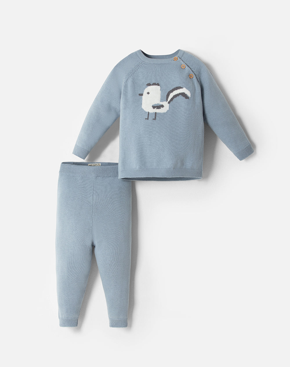 Conjunto pantalon largo manga larga gris