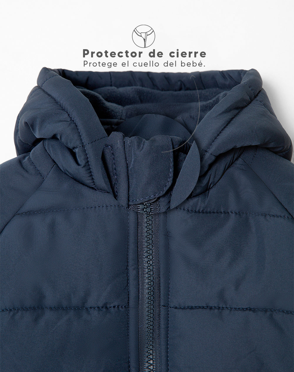 Chaqueta oversized fit con capucha azul