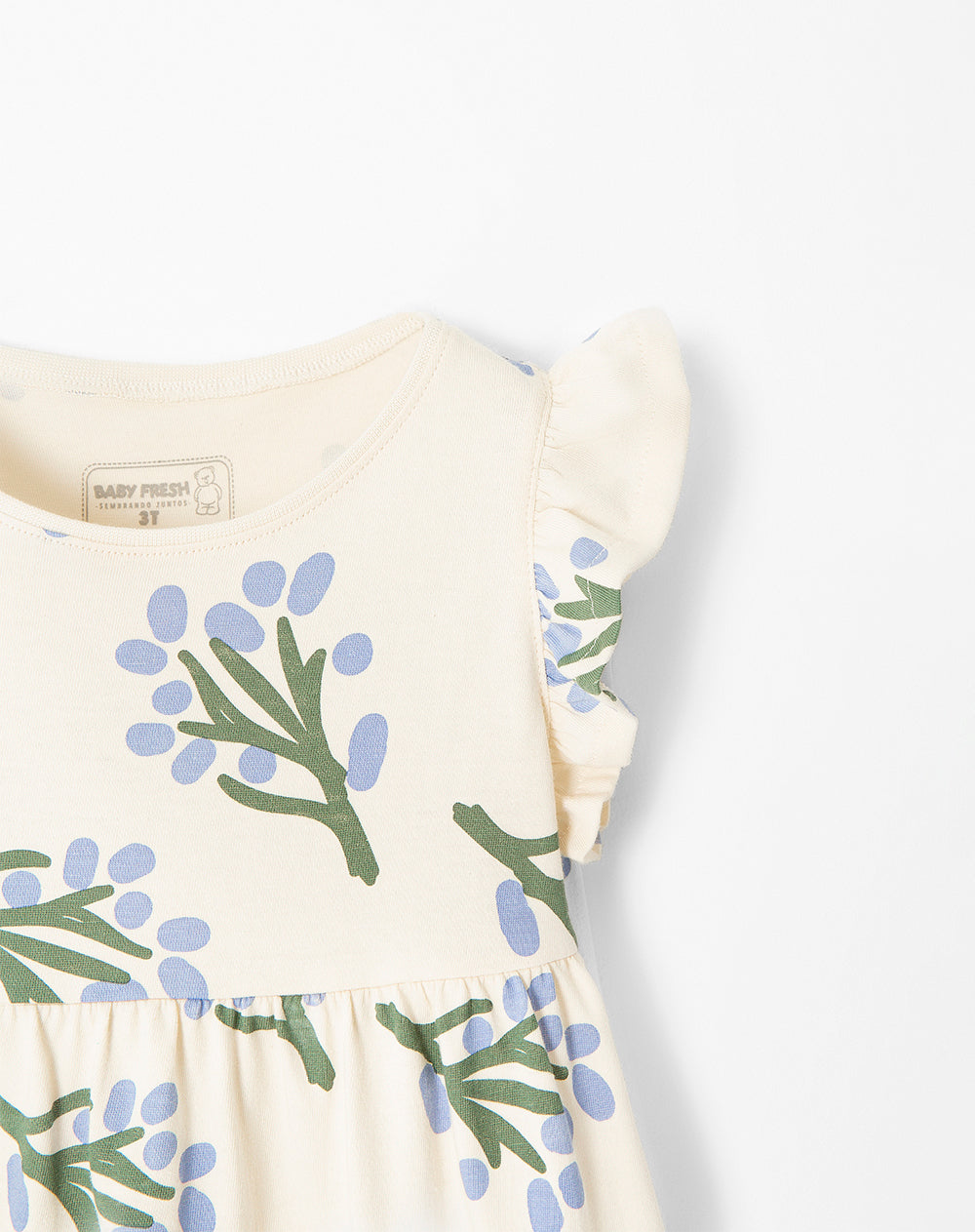 Vestido corto algodón estampado niña