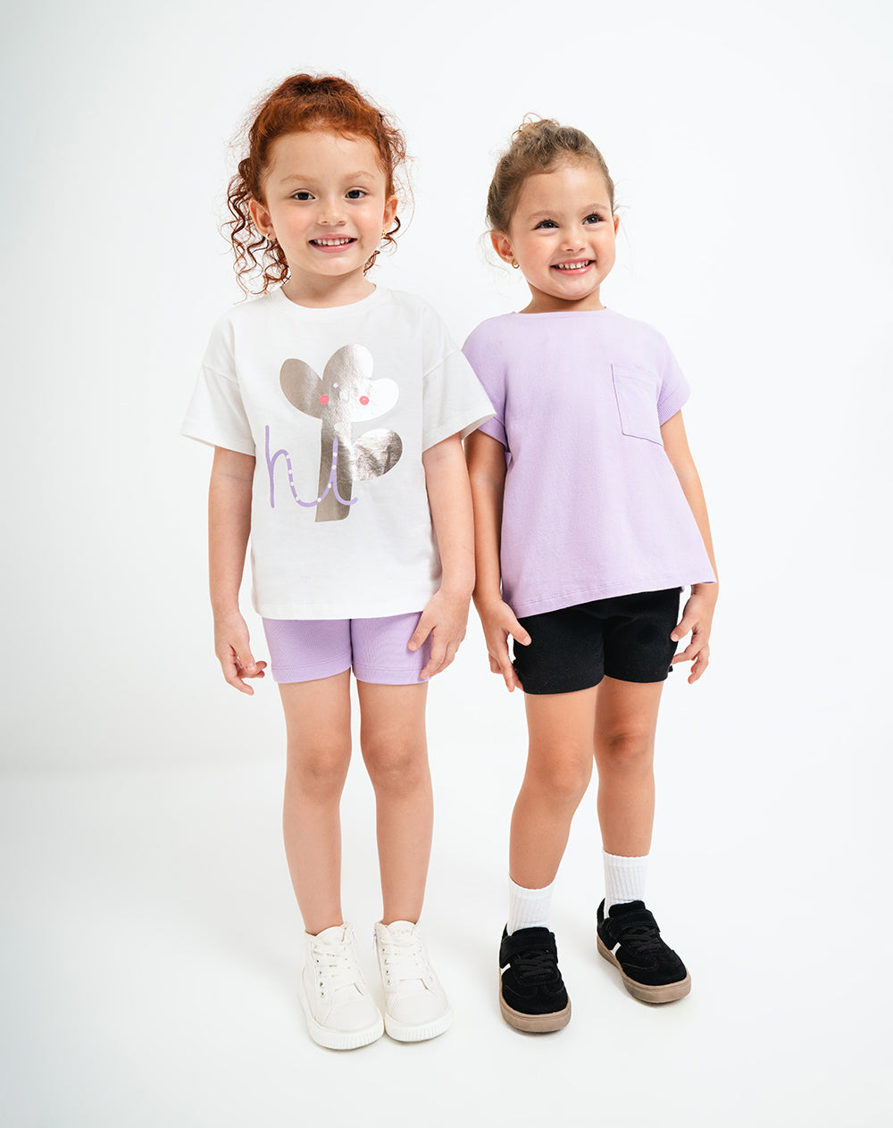 Pantalones Cortos Short De Tela Para Niñas Shorts En Rib Surtidos