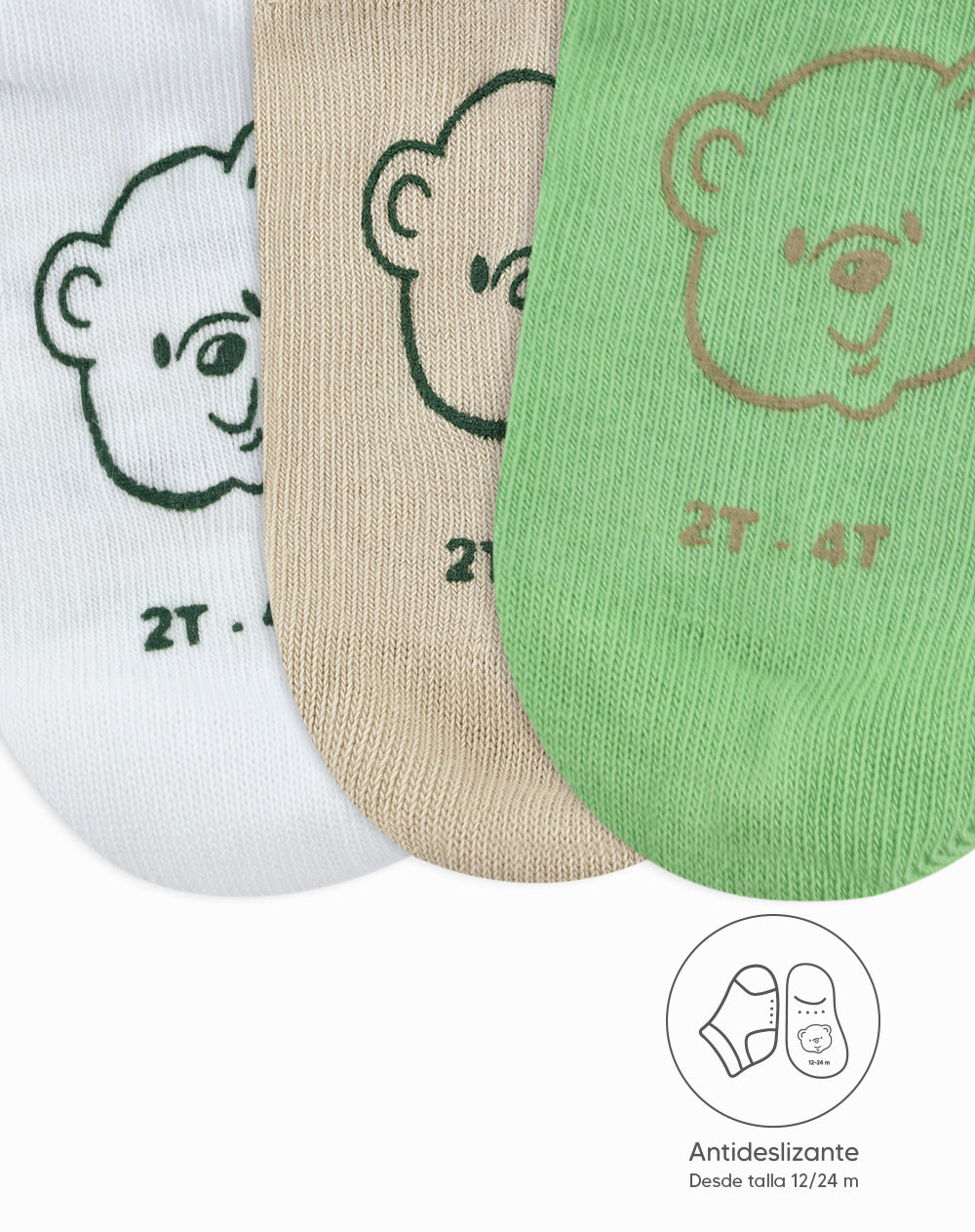 3 pares de medias tobilleras surtido