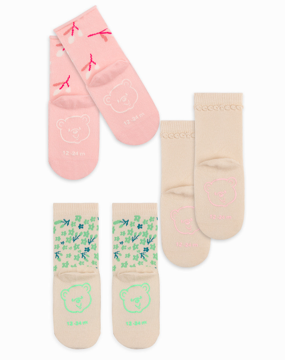 3 pares de medias largas surtido