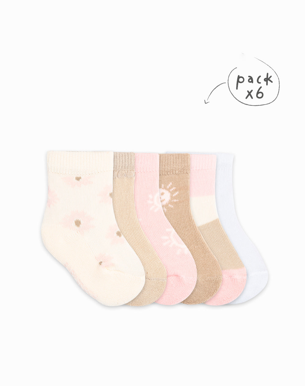 6 pares de medias largas surtido