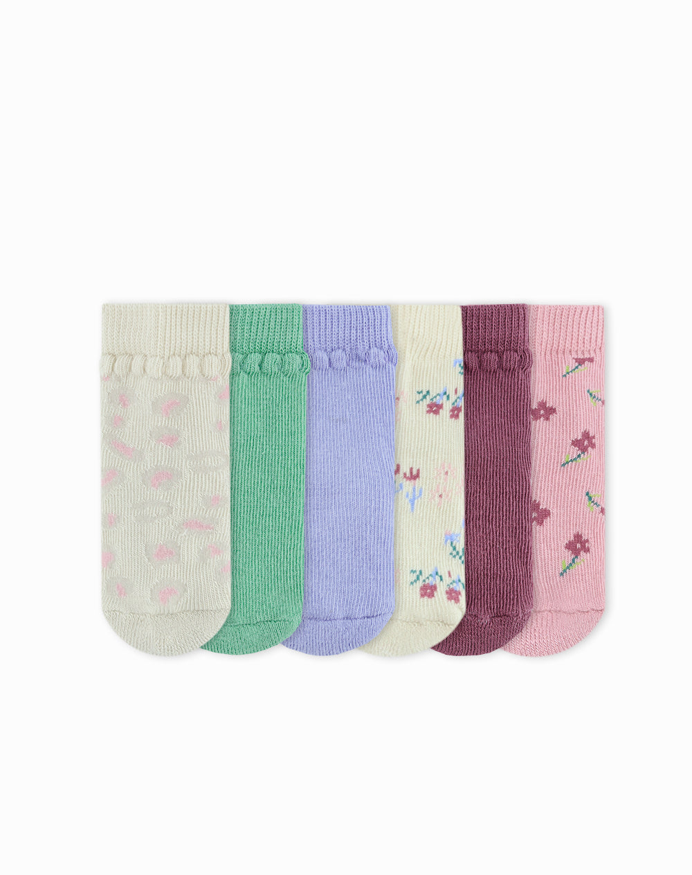 Medias bebé niña algodón largas pack x6 surtido