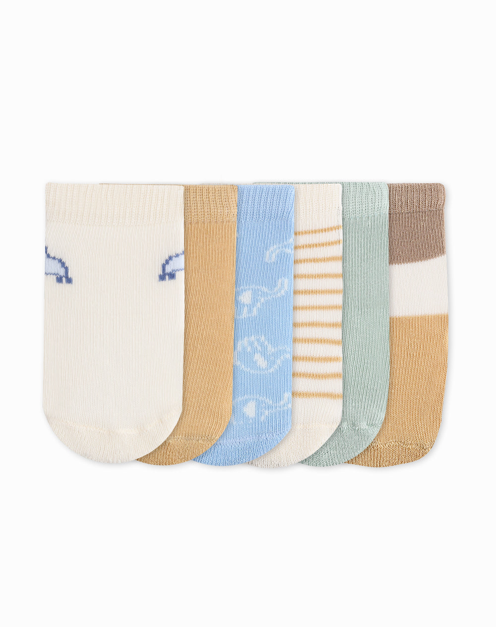 Medias bebé niño algodón largas pack x6 surtido