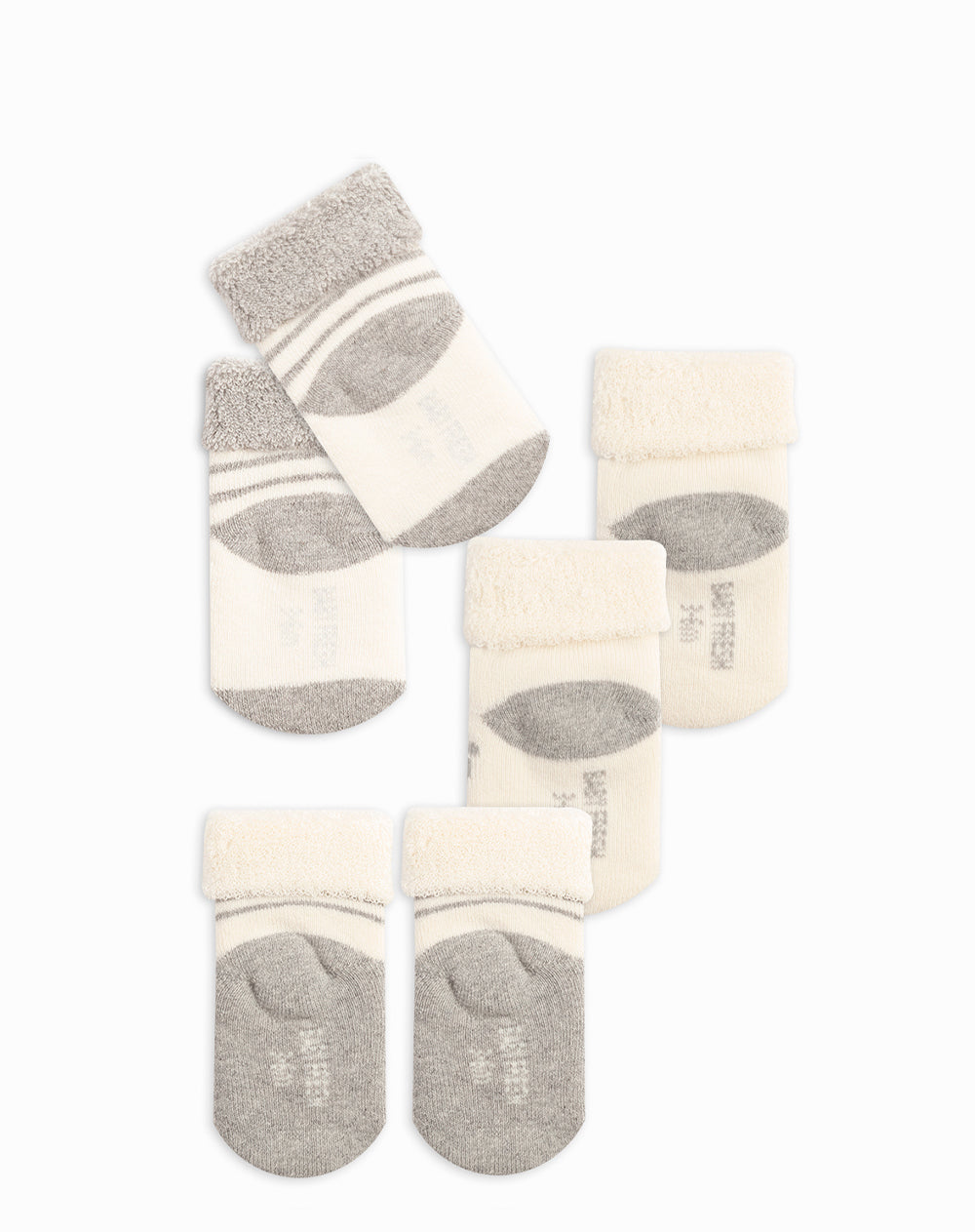 Medias bebé unisex algodón largas pack x3 surtido