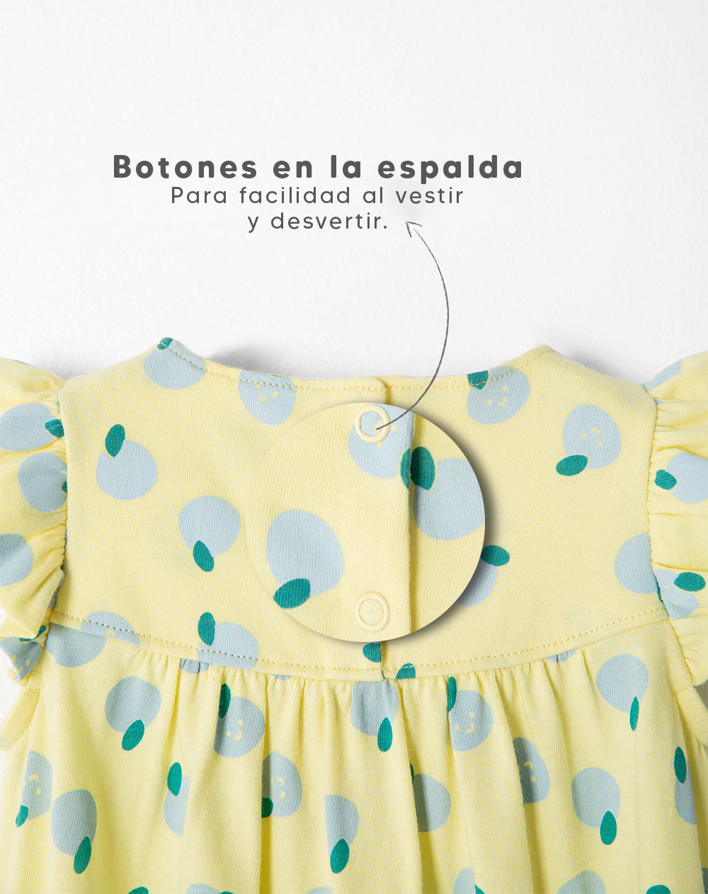 Enterizo loose fit amarillo estampado