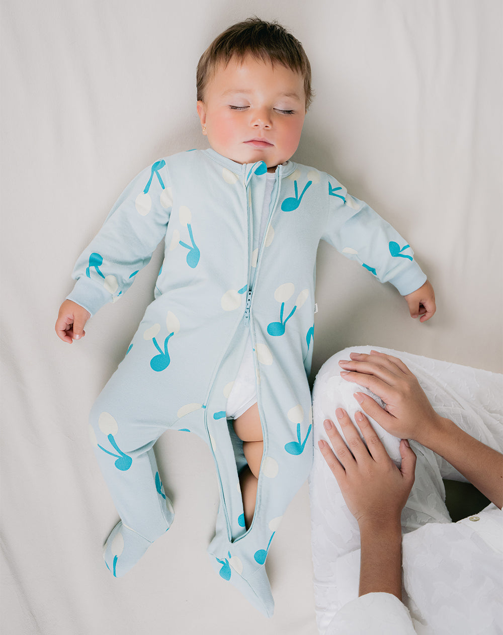 Pijama regular fit azul estampada