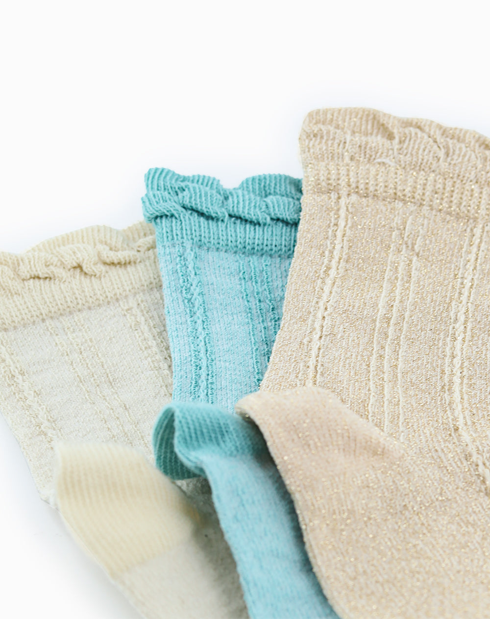 Medias niña algodón largas pack x3 surtido