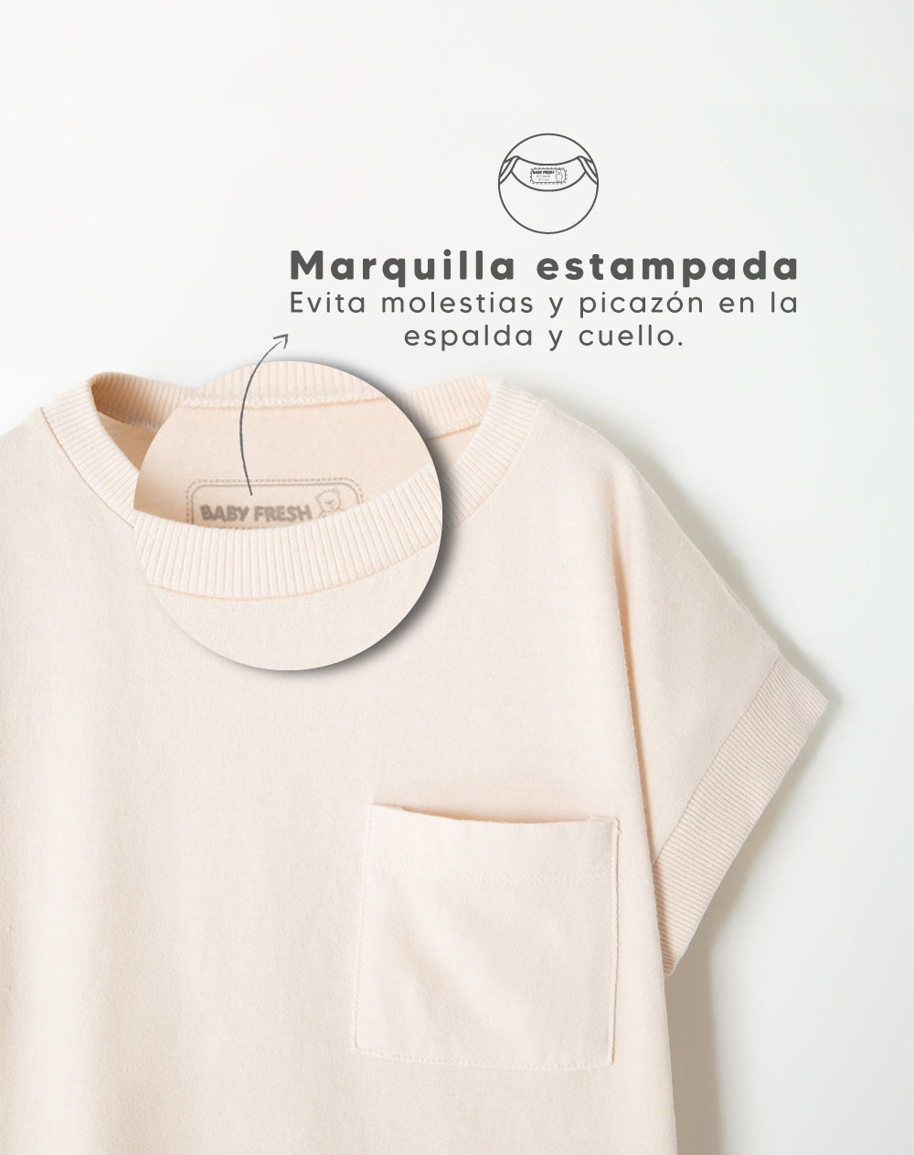 Camiseta oversize algodón arena niña