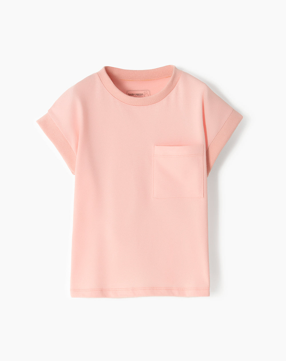 Camiseta oversized fit manga corta rosada