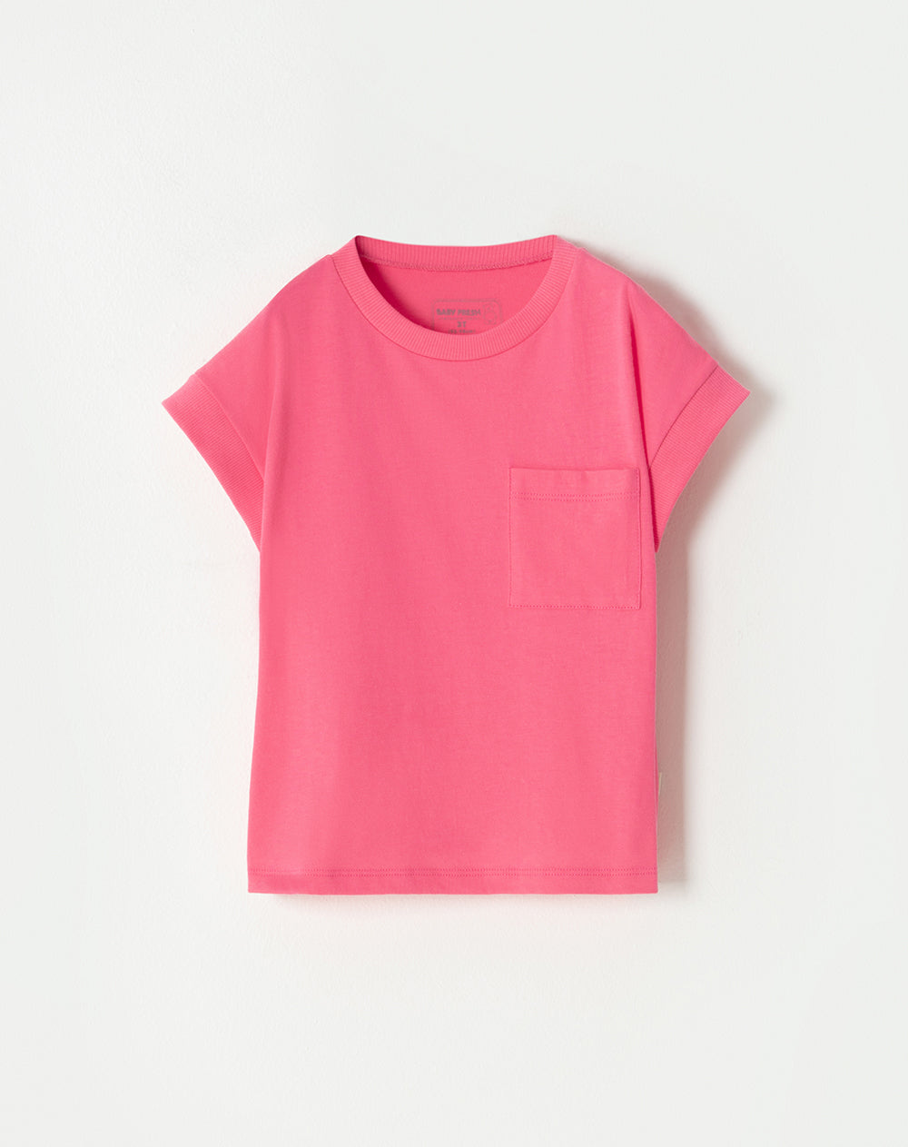 Camiseta oversized fit manga corta rosada