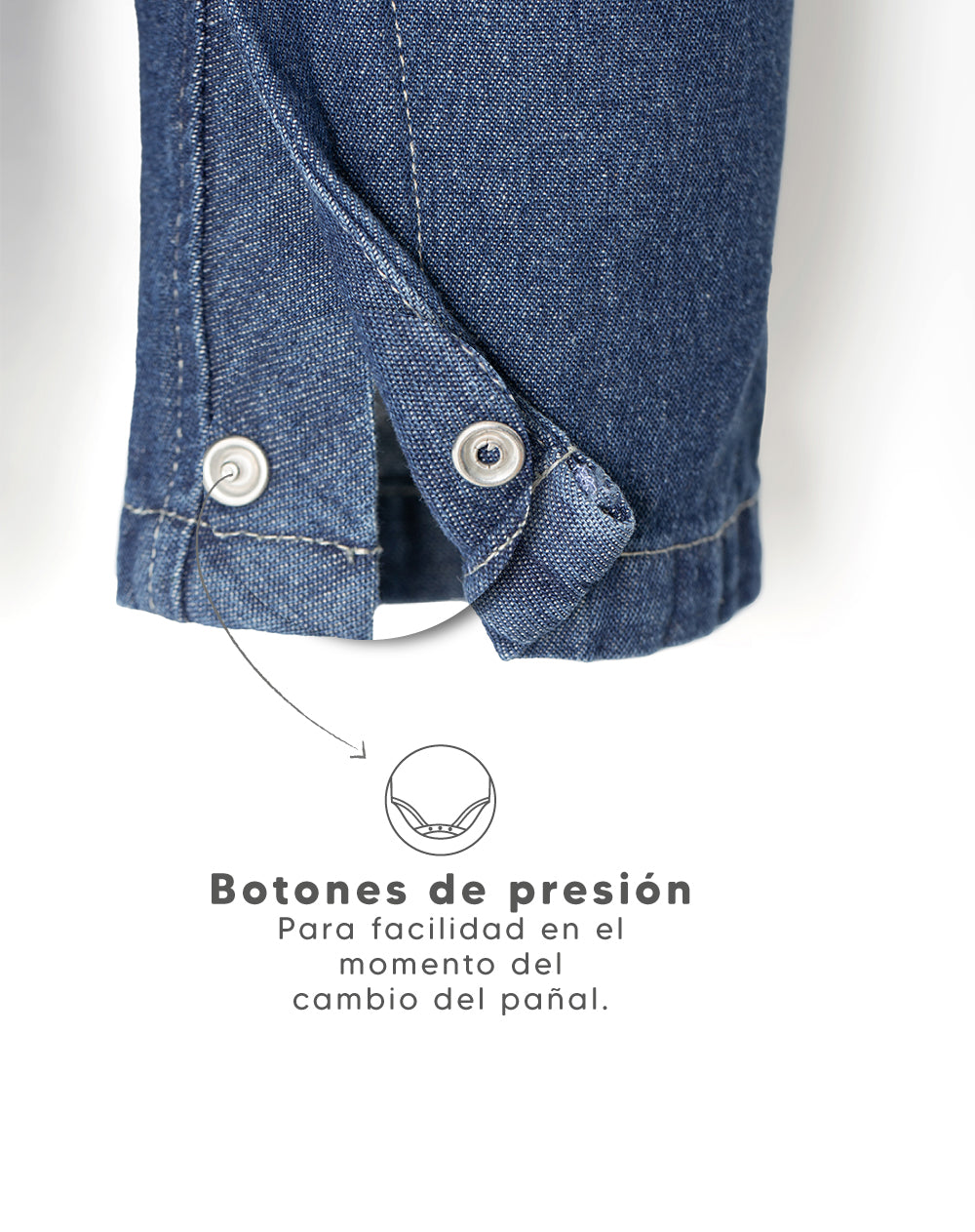 Overol denim regular índigo oscuro bebé niño