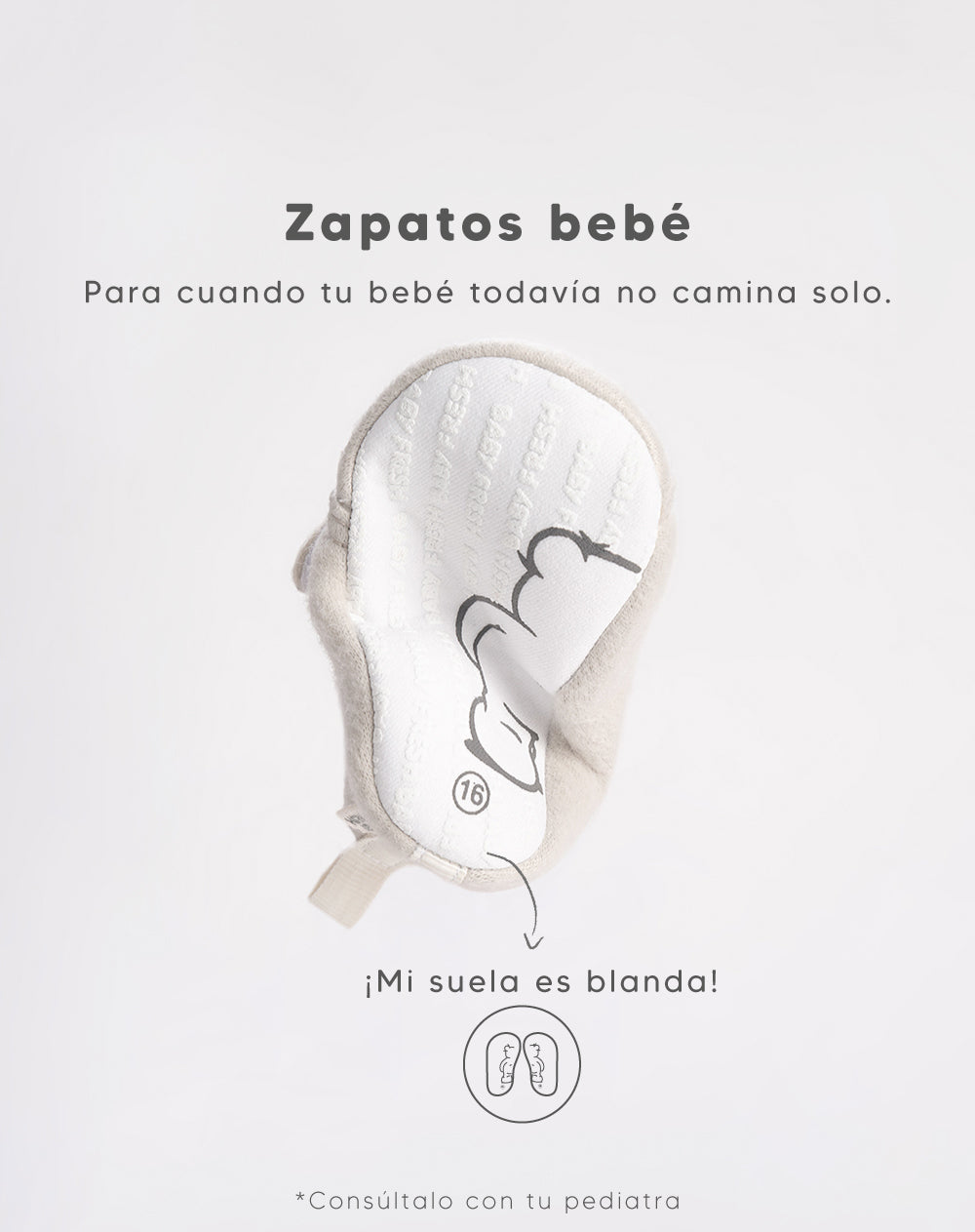 Zapatos loafer suela blanda grises bebé unisex