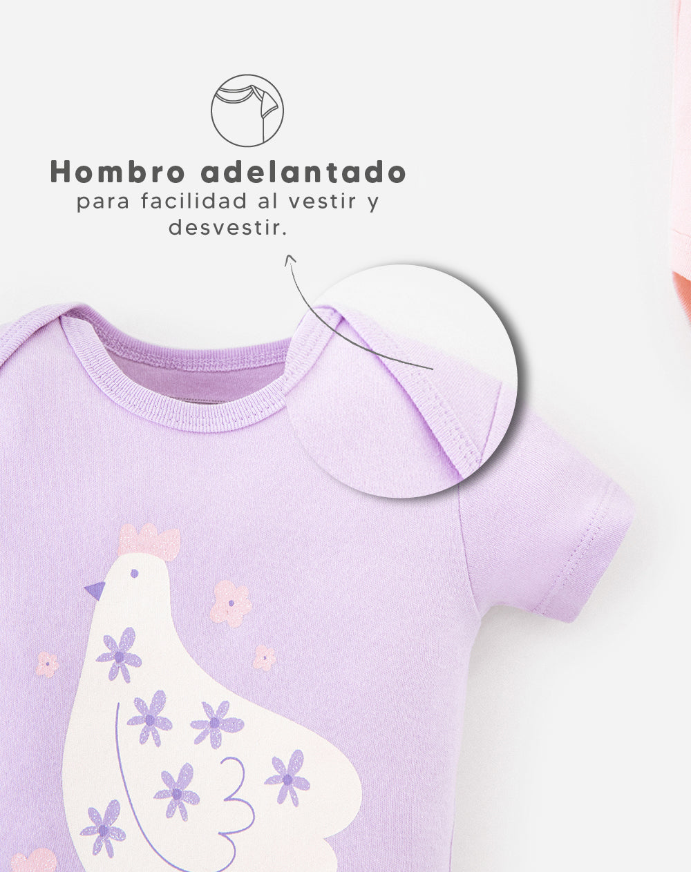 Boby bebé niña x5unds manga corta algodón surtido