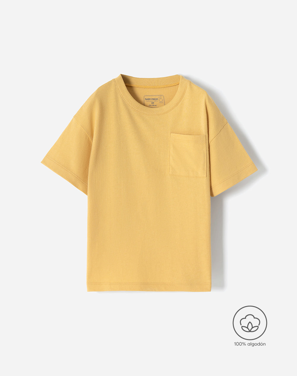 Camiseta oversized fit manga corta amarilla