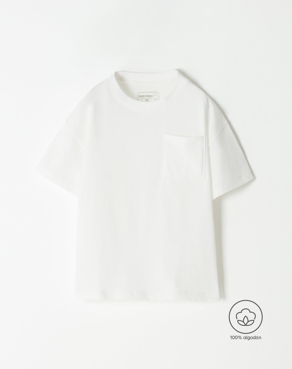 Camiseta oversized fit manga corta blanca