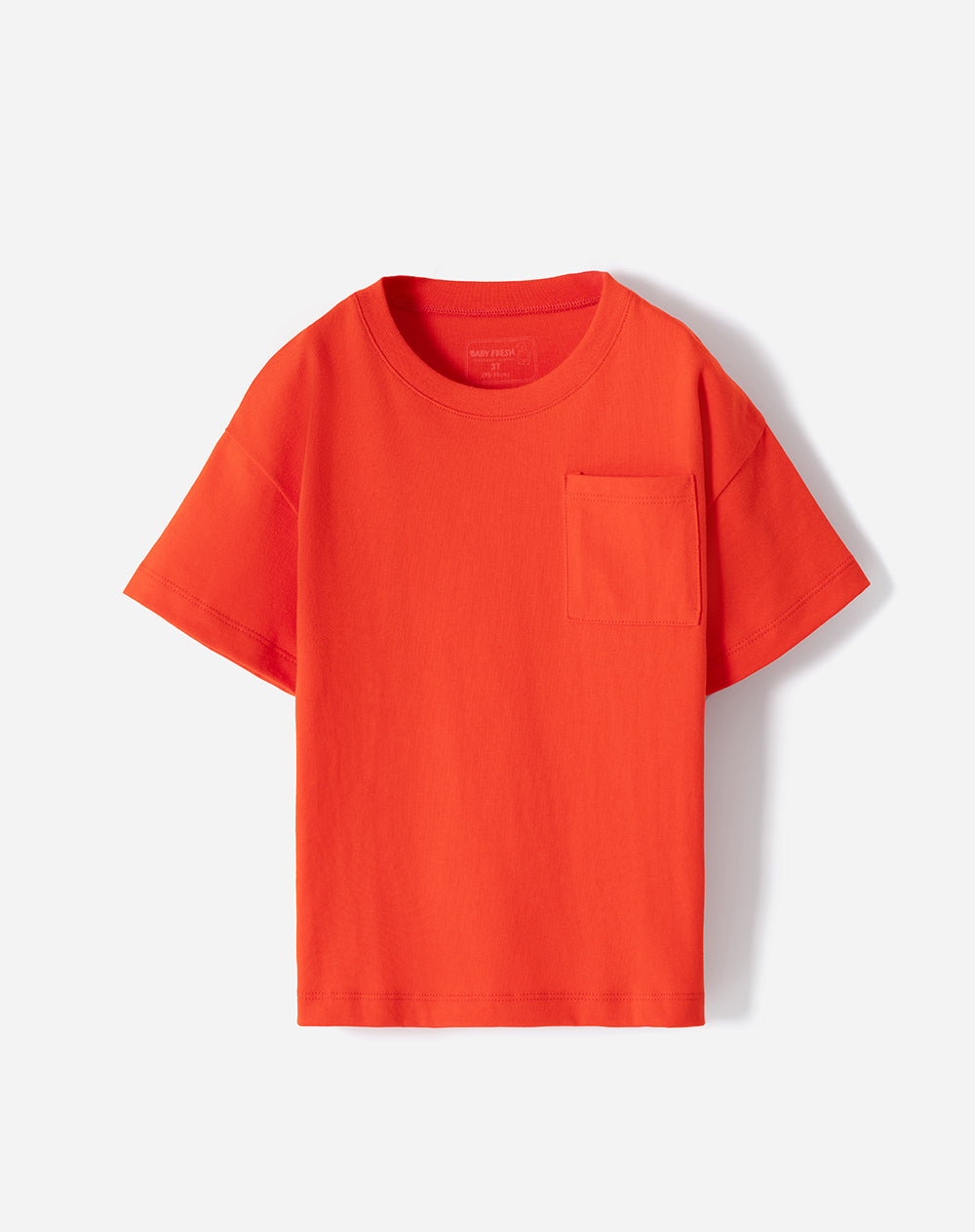 Camiseta oversize algodón naranja brillante niño
