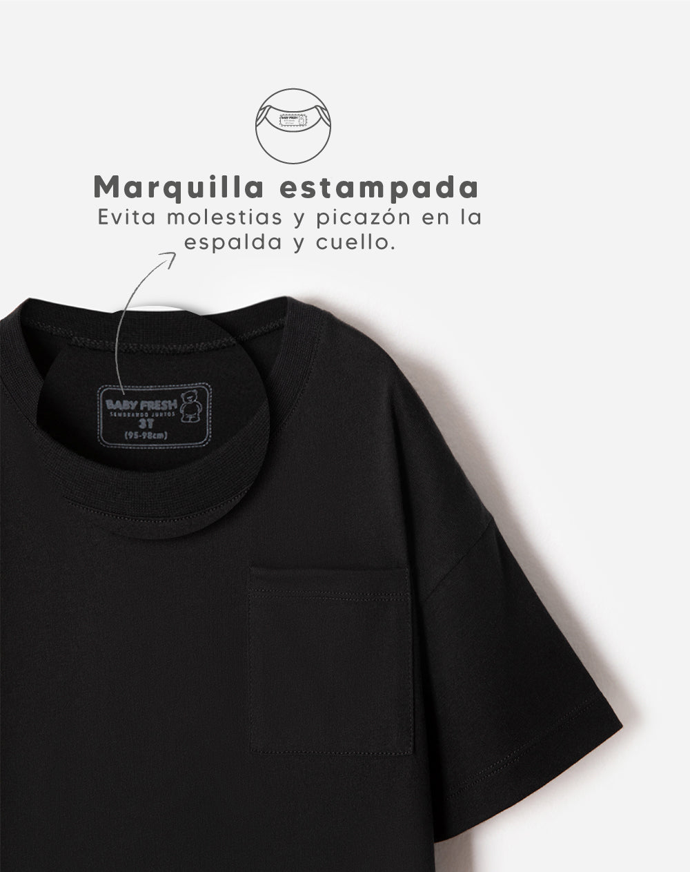 Camiseta oversized fit manga corta negra