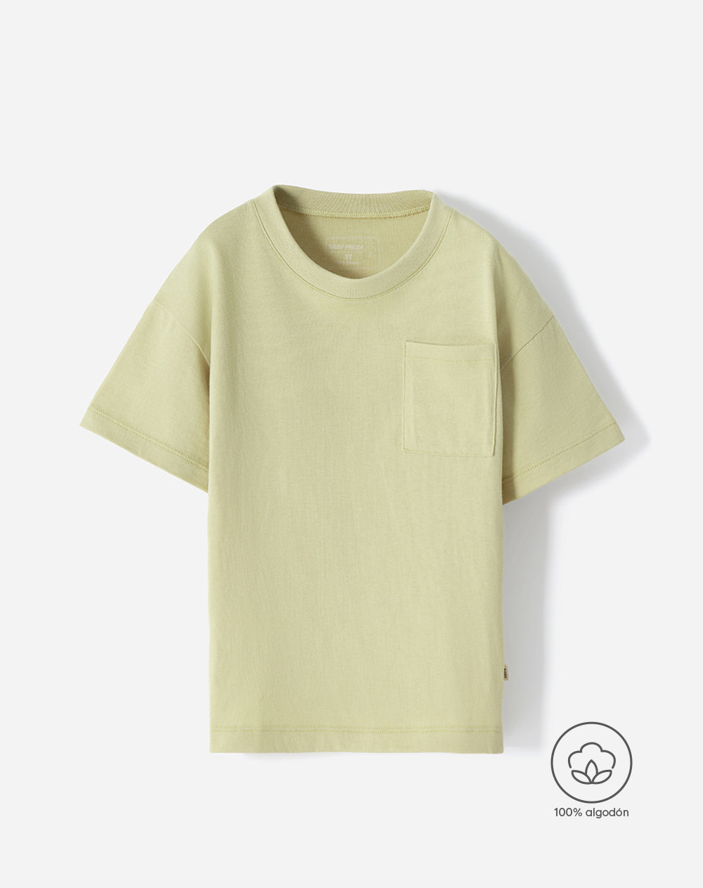 Camiseta oversize algodón verde niño