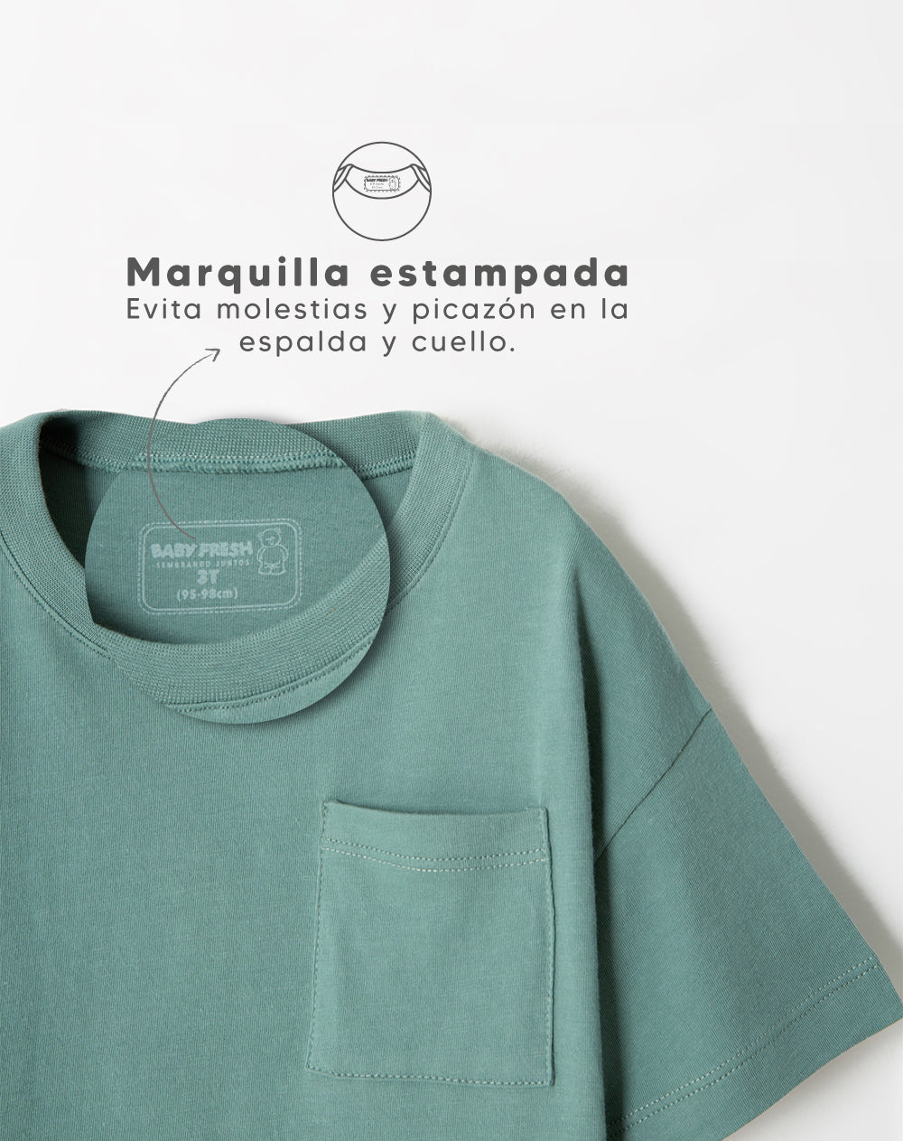Camiseta oversized fit manga corta verde