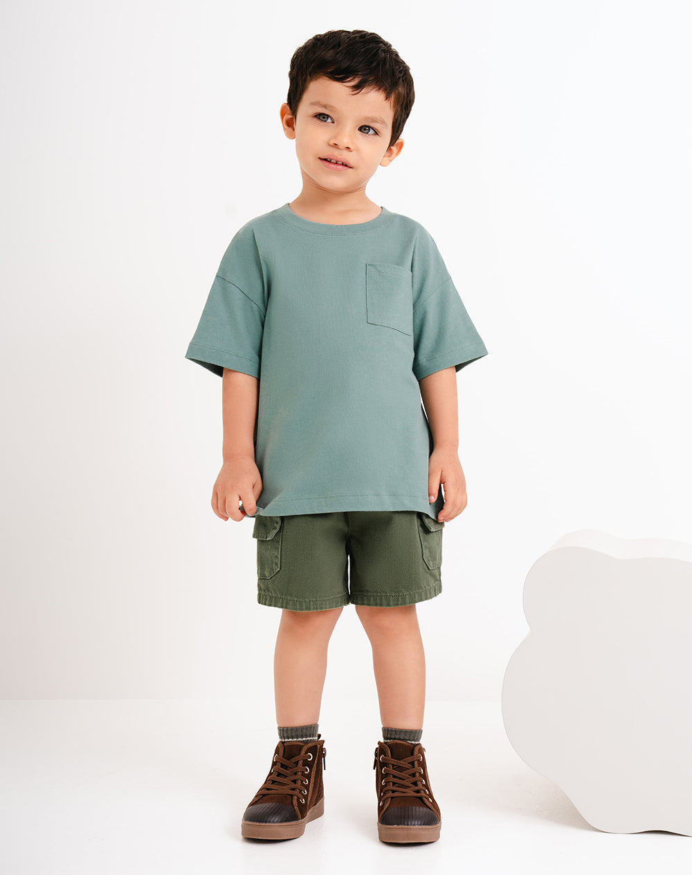 Camiseta oversized fit manga corta verde