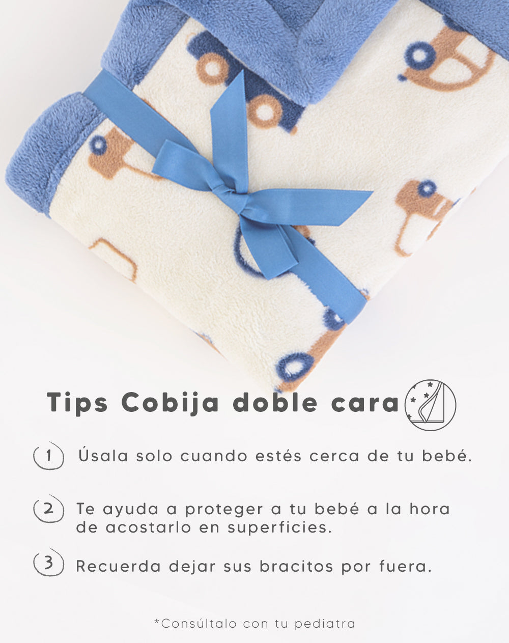 Cobija crudo estampado