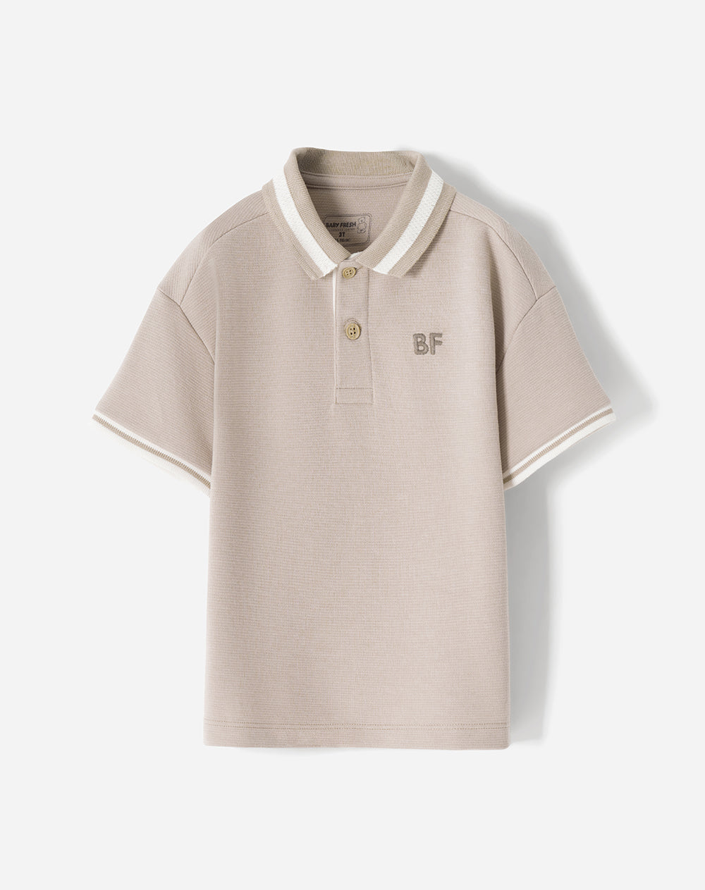 Polo oversize beige niño