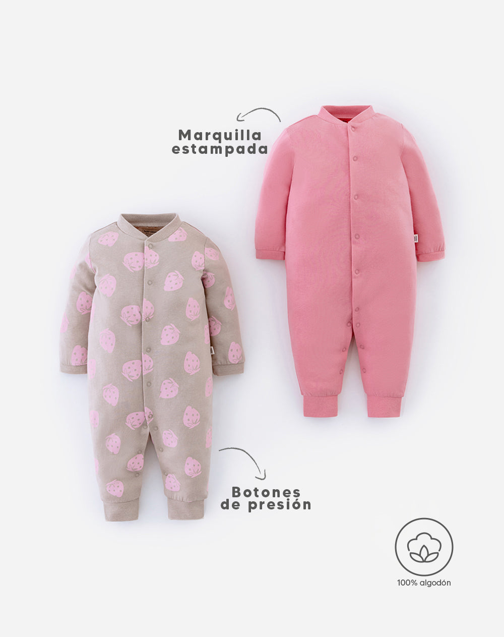 2 pijamas regular fit manga larga surtida