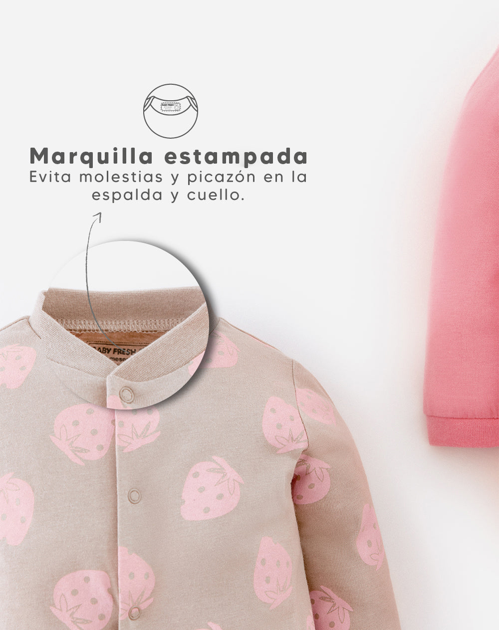 Pijama bebé niña algodón botones a presión x2unds surtida