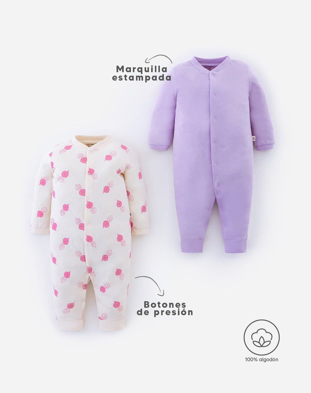 2 pijamas regular fit manga larga surtida