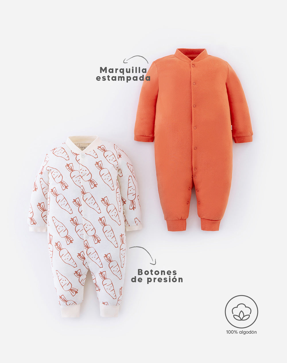 2 pijamas regular fit manga larga surtida