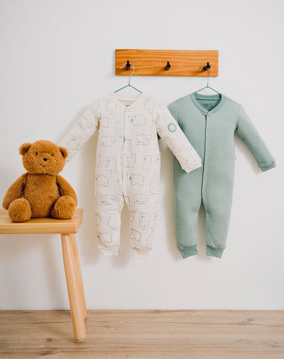 Pijama bebé niño algodón botones a presión x2unds surtida