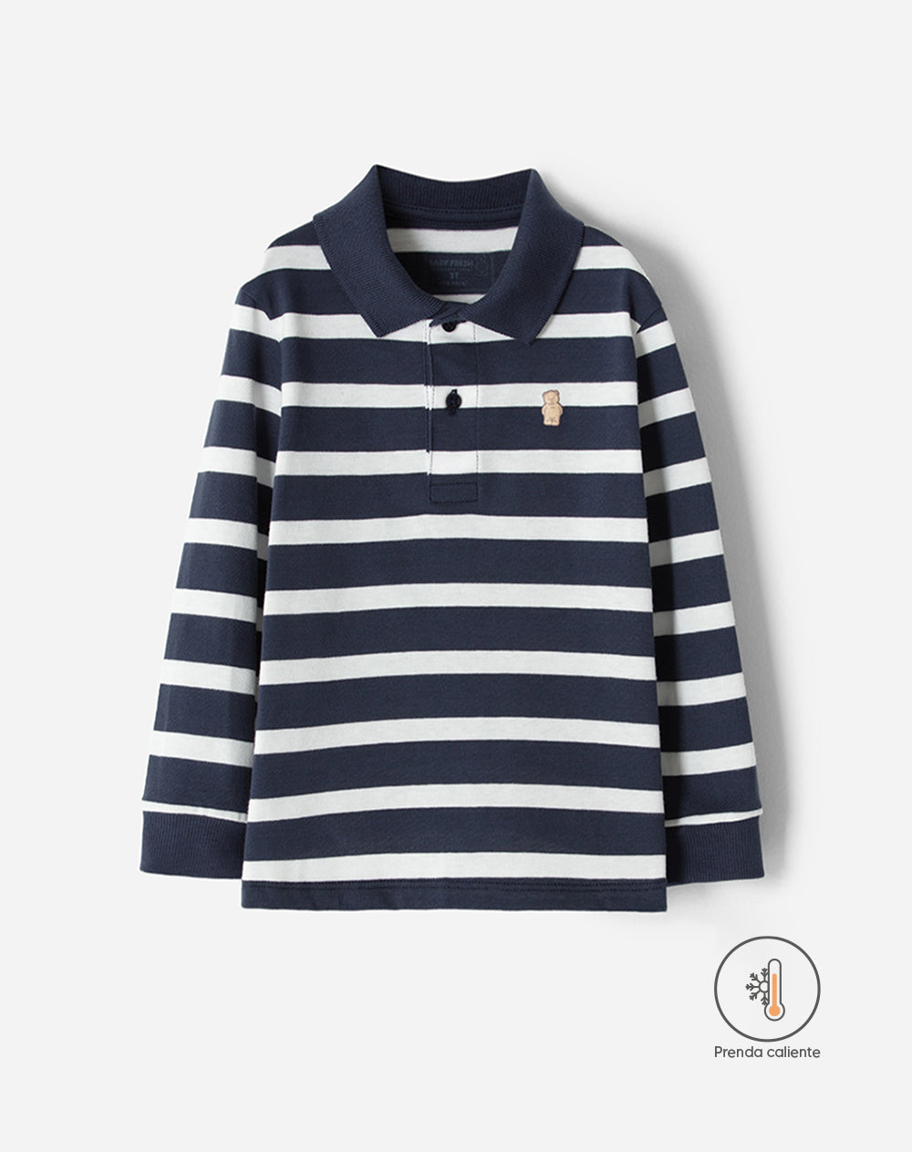 Polo regular fit azul con rayas