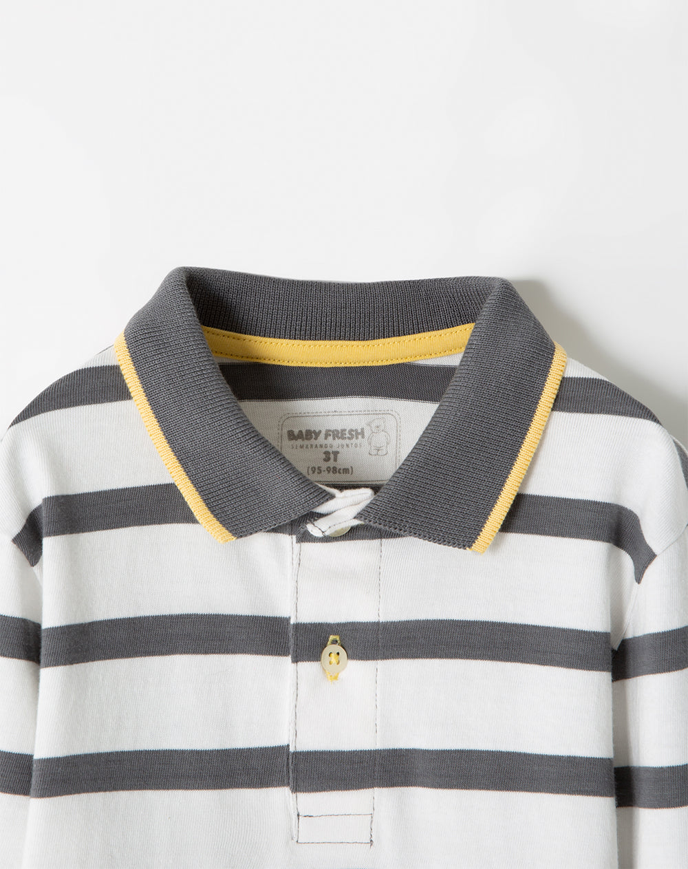 Camibuzo tipo polo regular rayas niño