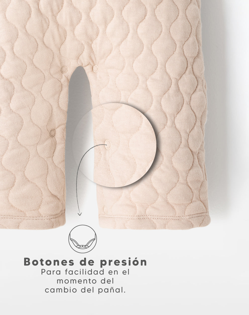 Enterizo largo beige bebé unisex